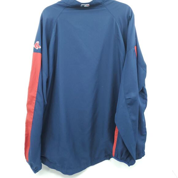 MLB Boston Red Sox Men's Majestic Windbreaker Jacket 1/4 Zip Cool Base XL - Picture 2 of 14